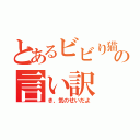 とあるビビり猫の言い訳（き、気のせいだよ）