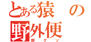 とある猿の野外便（野グソ）