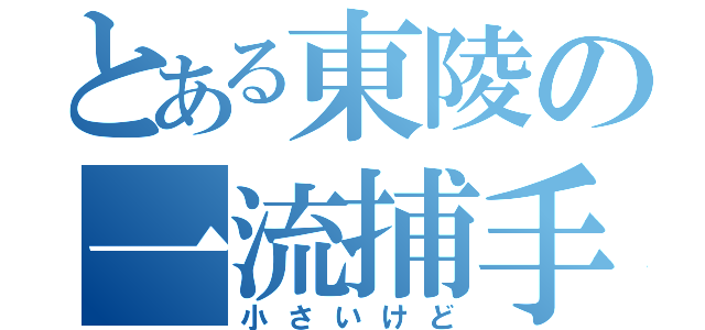 とある東陵の一流捕手（小さいけど）