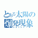 とある太陽の爆発現象（メガフレア）