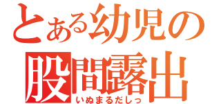 とある幼児の股間露出（いぬまるだしっ）