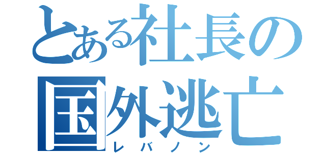 とある社長の国外逃亡（レバノン）