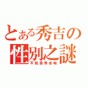 とある秀吉の性別之謎（不就是秀吉嘛）