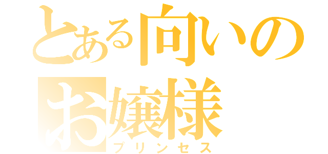 とある向いのお嬢様（プリンセス）