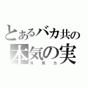 とあるバカ共の本気の実力（馬鹿力）