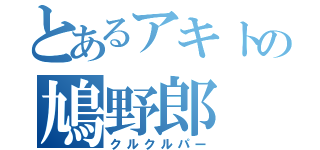 とあるアキトの鳩野郎（クルクルパー）