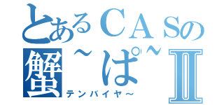 とあるＣＡＳの蟹~ぱ~んⅡ（テンバイヤ～）