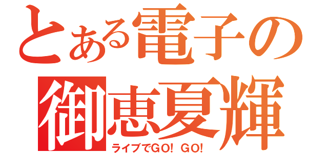 とある電子の御恵夏輝（ライブでＧＯ！ＧＯ！）