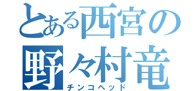 とある西宮の野々村竜太郎（チンコヘッド）