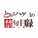 とあるハゲ！の禁句目録（生え際）