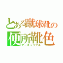 とある蹴球靴の便所靴色（マーキュリアル）