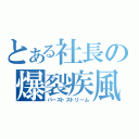 とある社長の爆裂疾風弾（バーストストリーム）