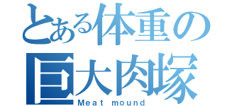 とある体重の巨大肉塚（Ｍｅａｔ ｍｏｕｎｄ）