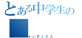 とある中学生の（インデックス）