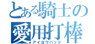 とある騎士の愛用打棒（アイヨウバッド）