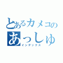 とあるカメコのあっしゅ（インデックス）