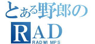 とある野郎のＲＡＤ（ＲＡＤＷＩＭＰＳ）