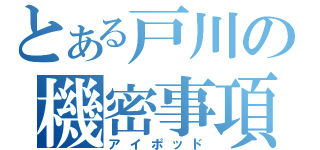 とある戸川の機密事項（アイポッド）