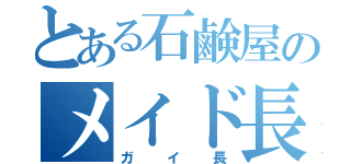 とある石鹸屋のメイド長（ガイ長）