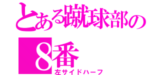 とある蹴球部の８番（左サイドハーフ）