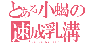 とある小蝎の速成乳溝（Ｎｅ Ｎｅ Ｍｏｔｈｅｒ）