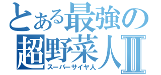 とある最強の超野菜人Ⅱ（スーパーサイヤ人）