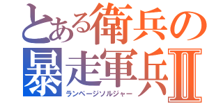 とある衛兵の暴走軍兵Ⅱ（ランページソルジャー）