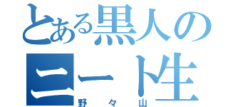 とある黒人のニート生活（野々山）