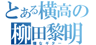 とある横高の柳田黎明（嫌なギター）