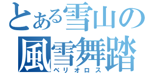 とある雪山の風雪舞踏（ベリオロス）