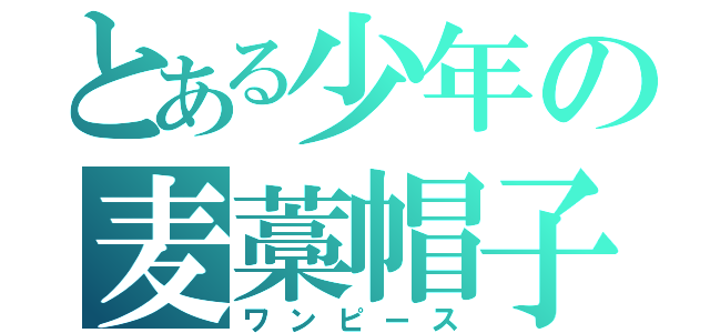 とある少年の麦藁帽子（ワンピース）