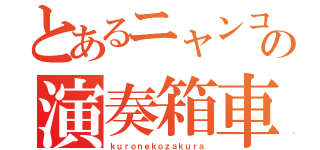 とあるニャンコの演奏箱車（ｋｕｒｏｎｅｋｏｚａｋｕｒａ）