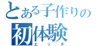 とある子作りの初体験（エッチ）