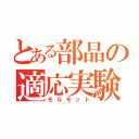 とある部品の適応実験（モルモット）