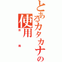 とあるカタカナ語の使用（活用）