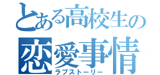 とある高校生の恋愛事情（ラブストーリー）