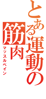 とある運動の筋肉Ⅱ（マッスルペイン）