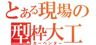 とある現場の型枠大工（カーペンター）