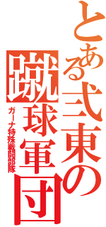 とある弍東の蹴球軍団（ガーナ特殊戦闘部隊）