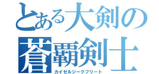 とある大剣の蒼覇剣士（カイゼルジークフリート）