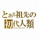 とある祖先の初代人類（アウストラロピテクス）