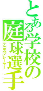 とある学校の庭球選手（テニスプレーヤー）