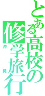 とある高校の修学旅行（沖縄）