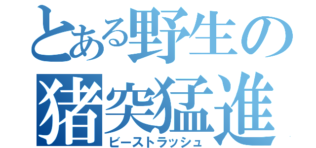 とある野生の猪突猛進（ビーストラッシュ）