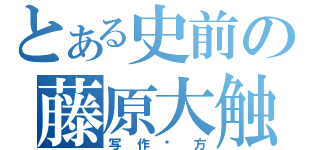 とある史前の藤原大触（写作实方）