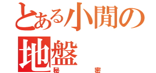 とある小閒の地盤（秘密）