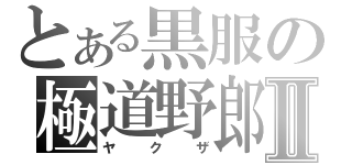 とある黒服の極道野郎Ⅱ（ヤクザ）