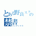 とある野良スクの禁書（インデックス）