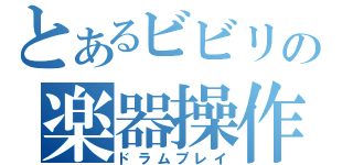 とあるビビリの楽器操作（ドラムプレイ）