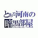 とある河南の暗黒部屋（ブラックボックス）